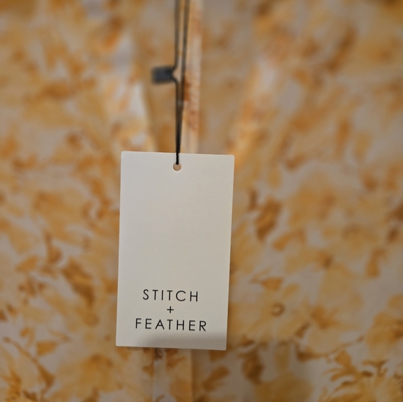 Womens Sheer Floral Blouse - Yellow. By Stitch and Feather Size Small - Picture 3 of 12